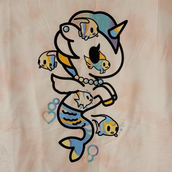 NEW WITH TAGS TOKIDOKI WOMEN'S T SHIRT MERMICORN UNICORN MERMAID XL - Picture 3 of 5